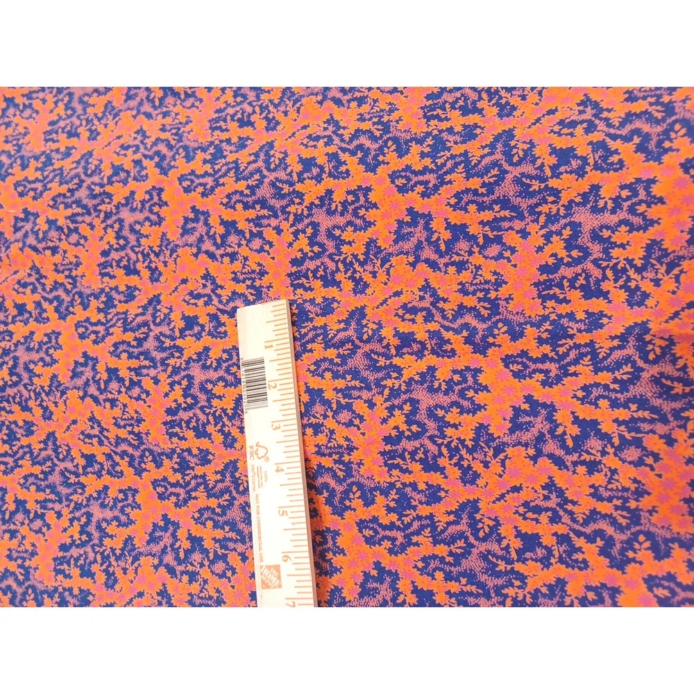 Orange Purple Adria Adrienne Yorinks Timeless Cotton Fabric 1 Pc 30